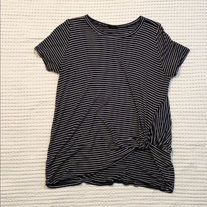 Jodifl navy & white striped shirt